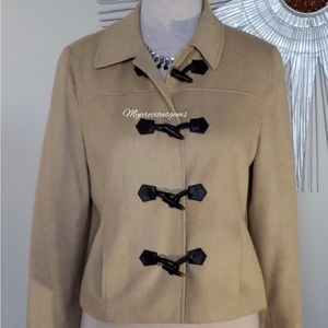 Talbots Tan pea coat…PURE CAMEL HAIR **EXCELLENT CONDITION**